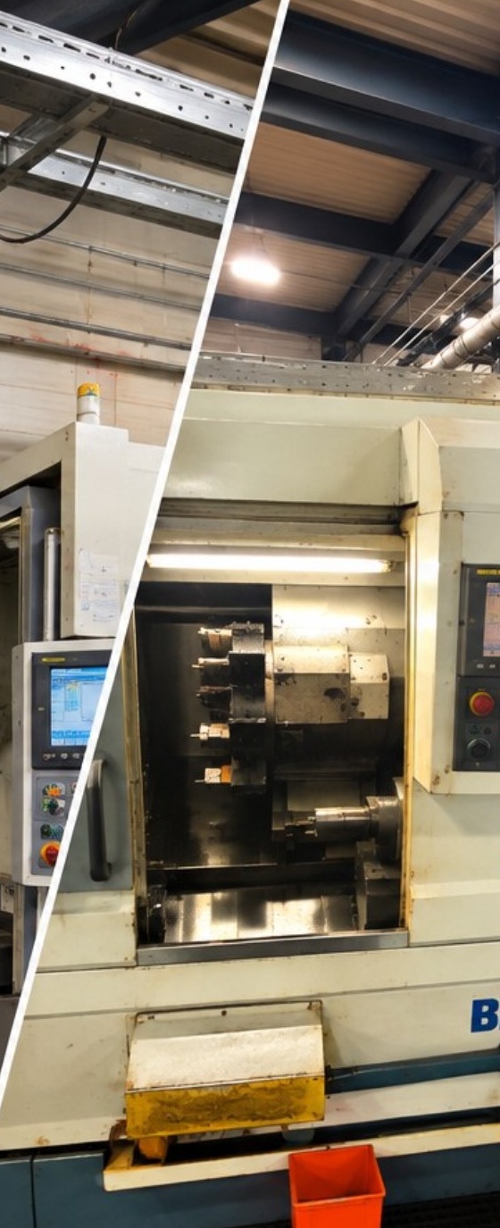 Machine-outil dans un atelier industriel